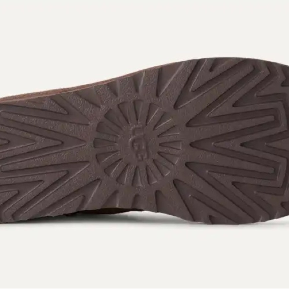 UGG Classic Ultra Mini Biarritz Boot Ankle Womens 12 Rocky Oak Brown Suede NWOT - Picture 6 of 16